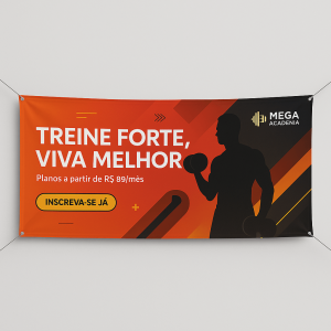 Faixa ( Madeira nas laterais) Lona     